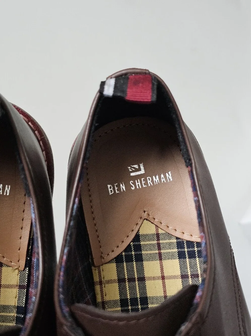 Ben Sherman Brent Plain Toe Leather Derby Dress Shoes Dark Brown Men's US 13 NWT